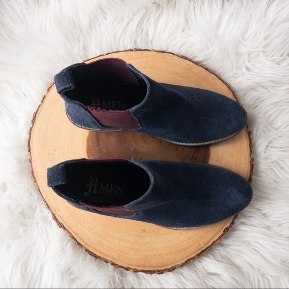 AMEN Heart and Sole Blue Suede Ankle Boots Women Size 4 - Picture 8 of 14